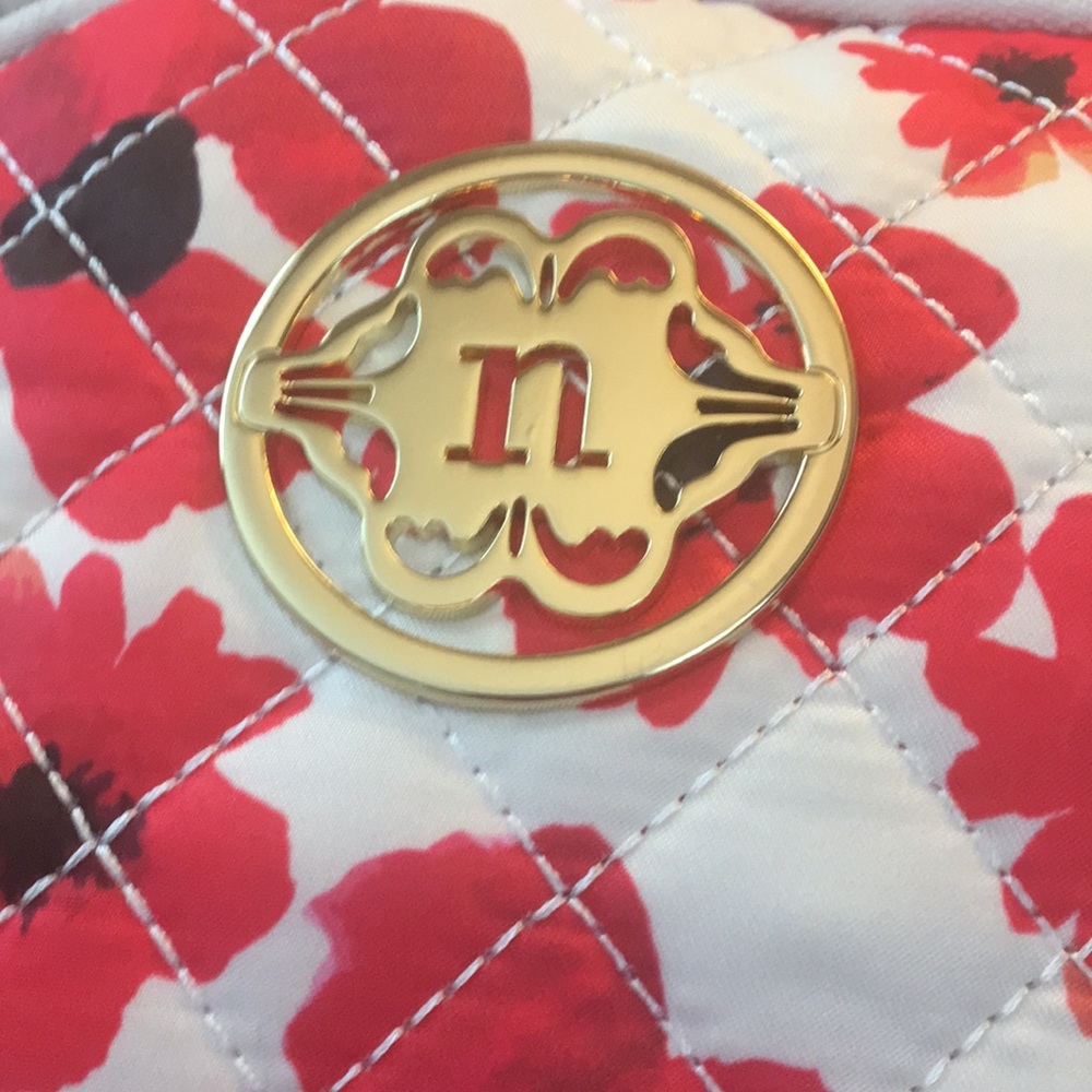 Nanette Lepore Floral Quilted Backpack NWT Poppy Print - Picture 4 of 10